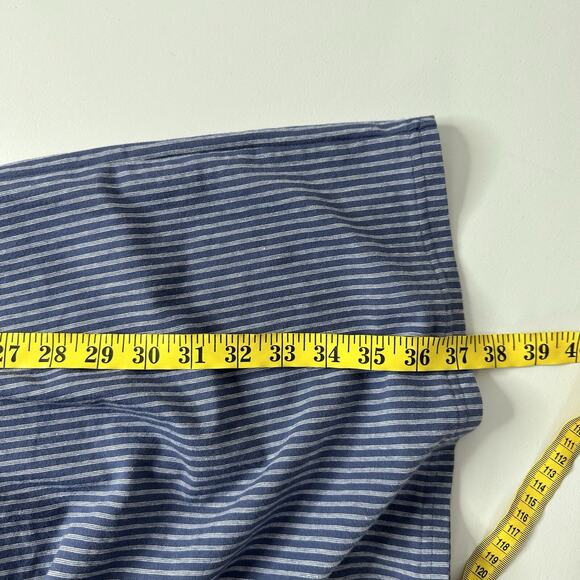 RVCA Dress Womens Medium Blue Fade Out Striped Preppy Coastal - Picture 10 of 11